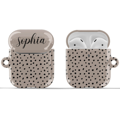Spotted Dots Custom Name AirPods Case